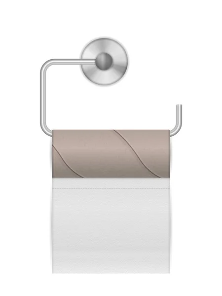 Prázdný Toaleťák Bílém Pozadí Vektorová Ilustrace — Stockový vektor