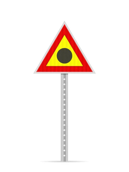 Area Concentrations Road Sign White Background Vector Illustration — Stock Vector
