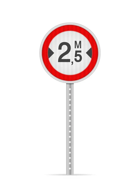 Horizontal Clearance Road Sign White Background Vector Illustration — Stock Vector