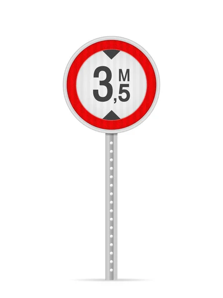 Vertical Clearance Road Sign White Background Vector Illustration — Stock Vector