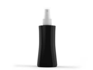 Beyaz arka planda sprey şişesi. 3d illüstrasyon.