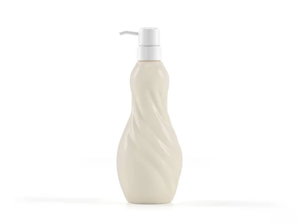 白い背景に化粧品ボトル 3Dイラスト — ストック写真