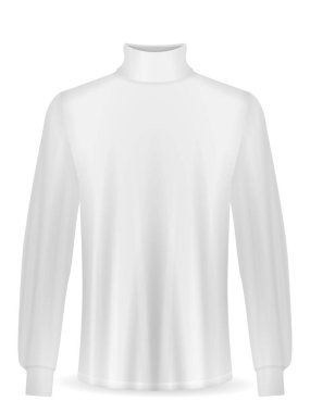 Beyaz arka planda uzun kollu tişört. Vektör illüstrasyonu.