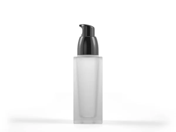 Bottiglia Cosmetica Fondo Bianco Illustrazione — Foto Stock
