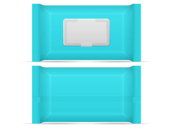 Wet Wipes Package Set White Background Vector Illustration — Stock Vector