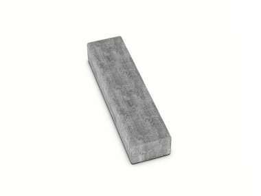 Beyaz arka planda somut harf I. 3d illüstrasyon.