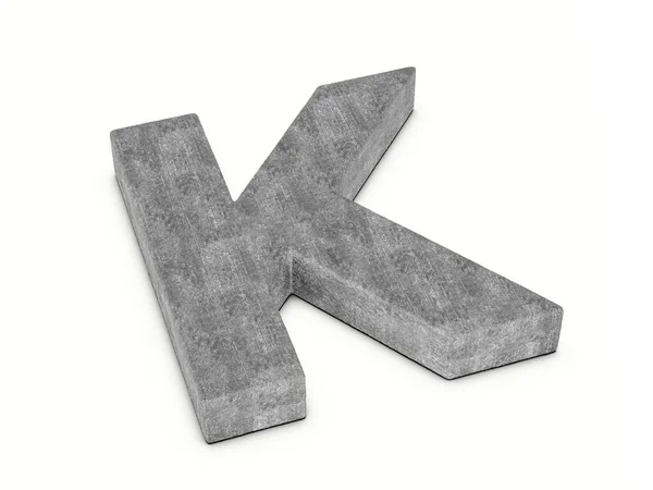 Concrete Letter Een Witte Achtergrond Illustratie — Stockfoto