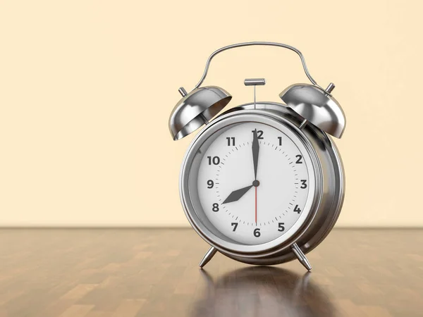 Relógio Alarme Retro Soalho Ilustração — Fotografia de Stock