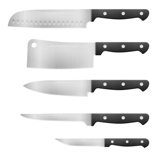 Couteau Cuisine Sur Fond Blanc Illustration Vectorielle — Image vectorielle