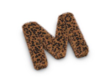 Beyaz arkaplanda M harfi var. 3d illüstrasyon.