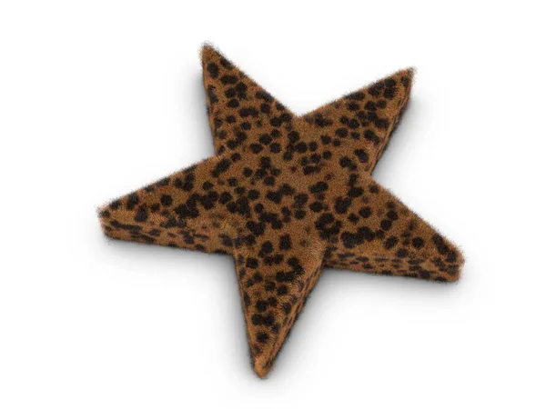 Symbol Gwiazdy Futra Białym Tle Ilustracja — Zdjęcie stockowe