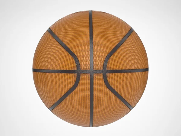 Balle Basket Sur Fond Blanc Illustration — Photo