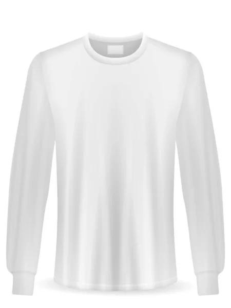 Shirt Manica Lunga Fondo Bianco Illustrazione Vettoriale — Vettoriale Stock