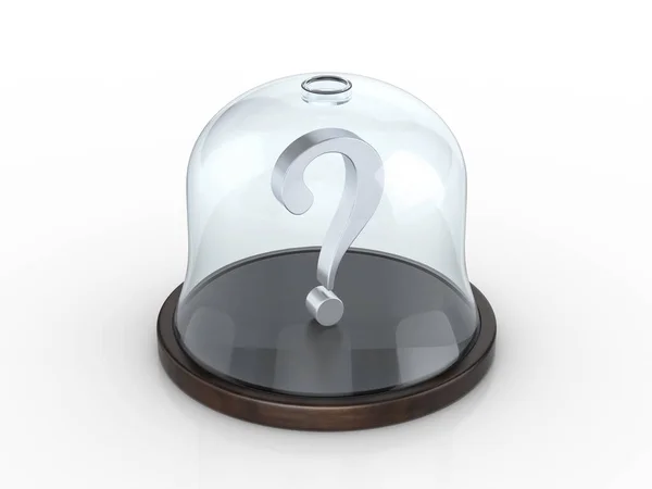 Question Symbol Dome White Background Illustration — Stock Photo, Image