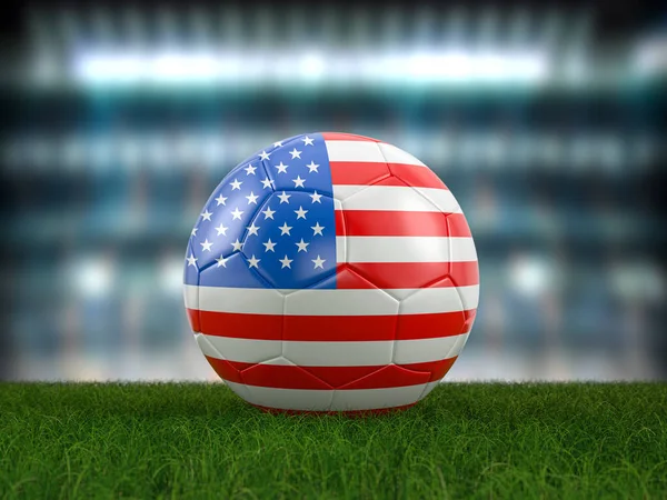 Bandera Fútbol Americano Campo Fútbol Ilustración — Foto de Stock