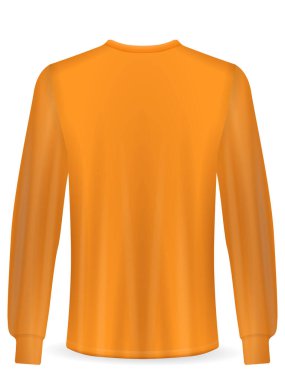 Beyaz arka planda uzun kollu tişört. Vektör illüstrasyonu.