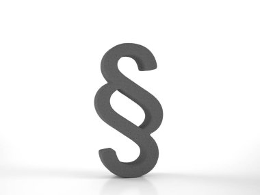 Knitted section symbol on a white background. 3d illustration.