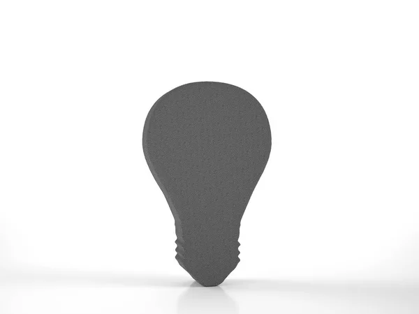 Knitted Bulb Symbol White Background Illustration — 图库照片