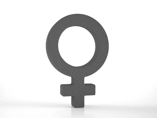 Knitted Gender Woman Symbol White Background Illustration — Fotografia de Stock