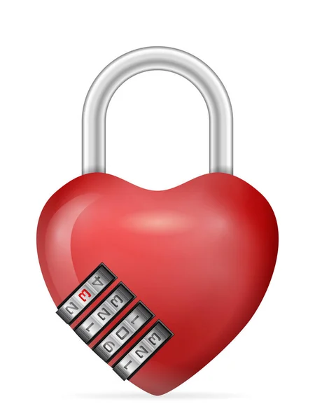 Heart Padlock New 2023 White Background Vector Illustration — Stock Vector