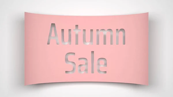 Paper Note Autumn Sale White Background Illustration — Stock Photo, Image