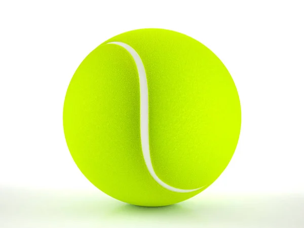 Balle Tennis Sur Fond Blanc Illustration — Photo