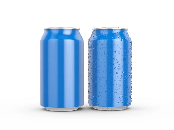 Aluminum Cans White Background Illustration — Stock Photo, Image