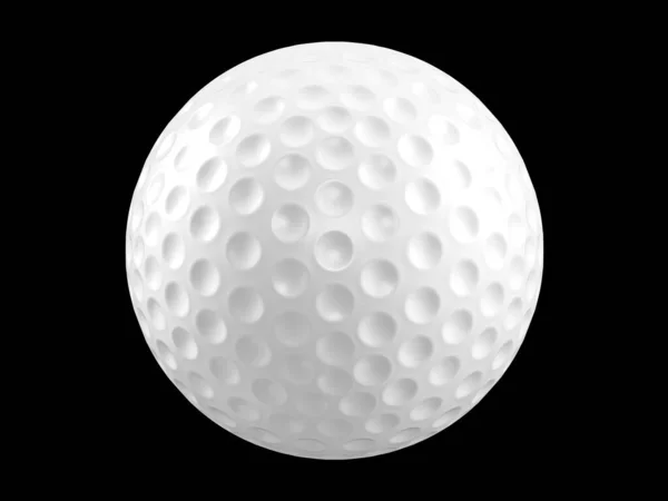 Golflabda Fekete Háttér Illusztráció — Stock Fotó