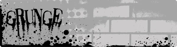 Grunge-Banner mit Backstein-Hintergrund — Stockvektor