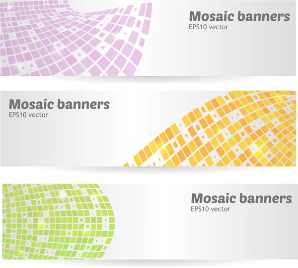 Set van mozaïek banners — Stockvector