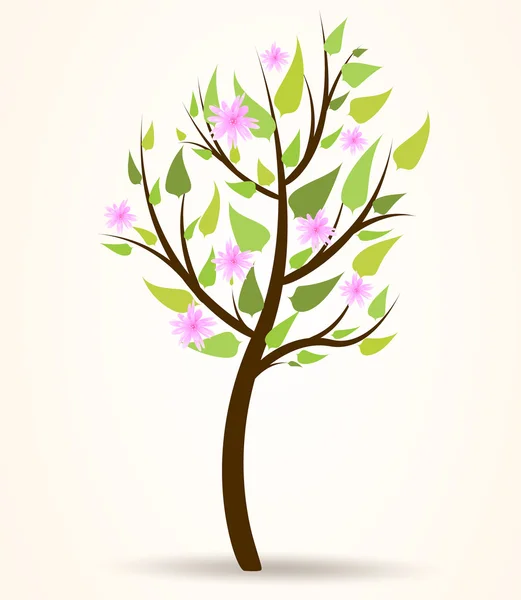 Árbol de flores — Vector de stock