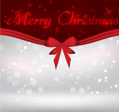 Kırmızı yay şerit ile tatil arka plan