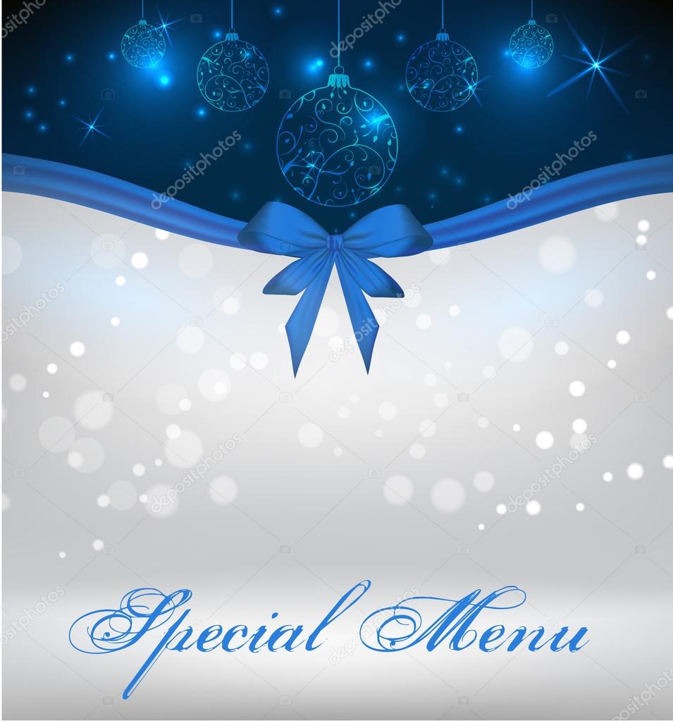 Special christmas menu background