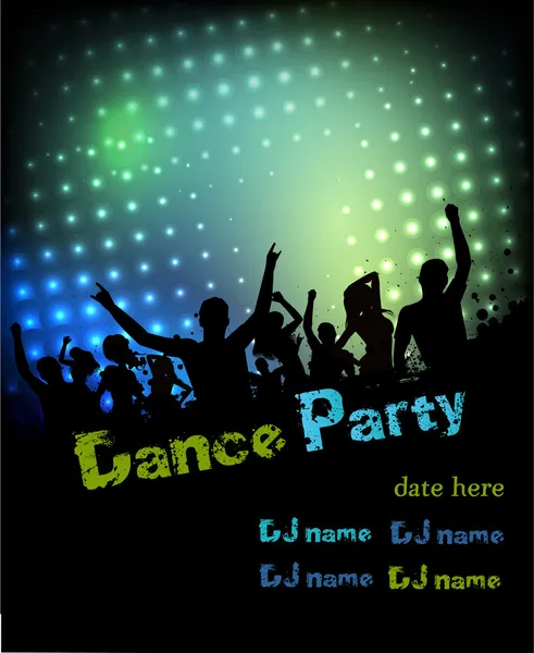Disco party poster background — Stock Vector