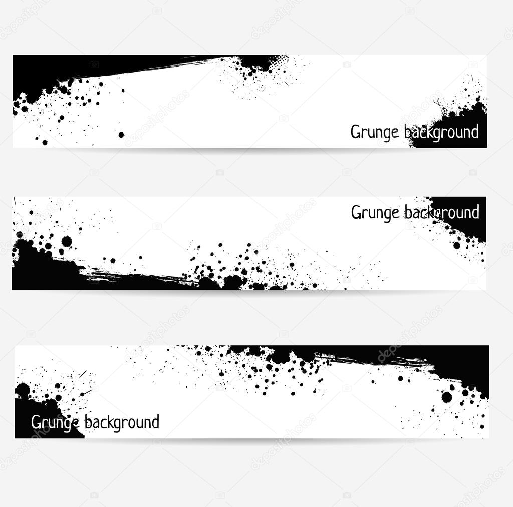 Banners with grunge elements