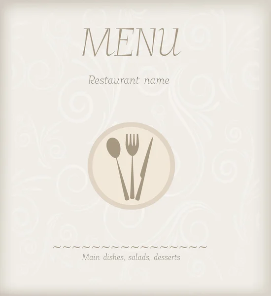 Modèle de menu fond — Image vectorielle