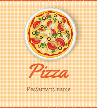Menü şablonun pizza ile