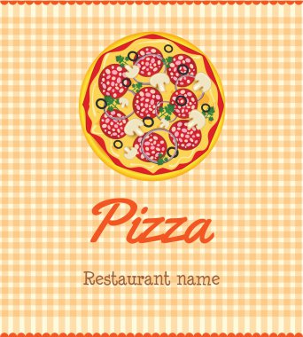 Menü şablonun pizza ile