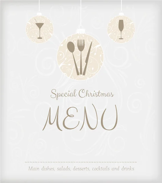 Special Christmas menu design — Stock Illustration Special Christmas menu design Stock Vector