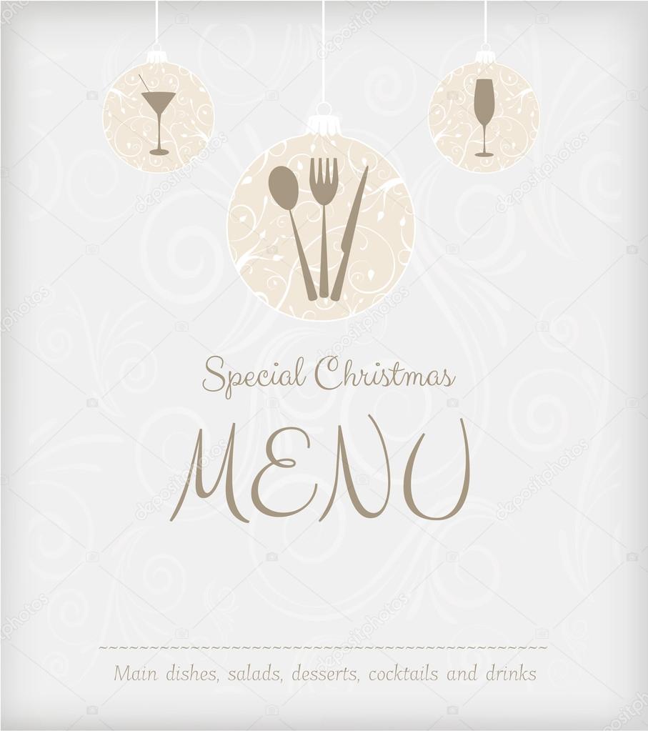 Special Christmas menu design