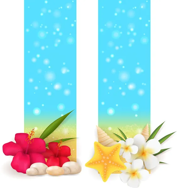 Two summer vertical banners — Stock Vector