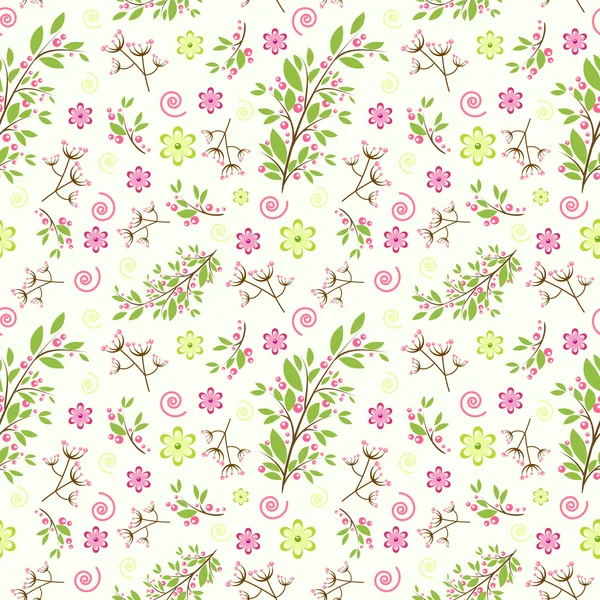 Adorno floral inconsútil — Vector de stock