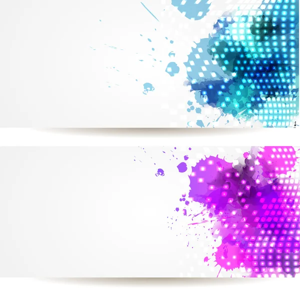 Dois banners de aquarela —  Vetores de Stock