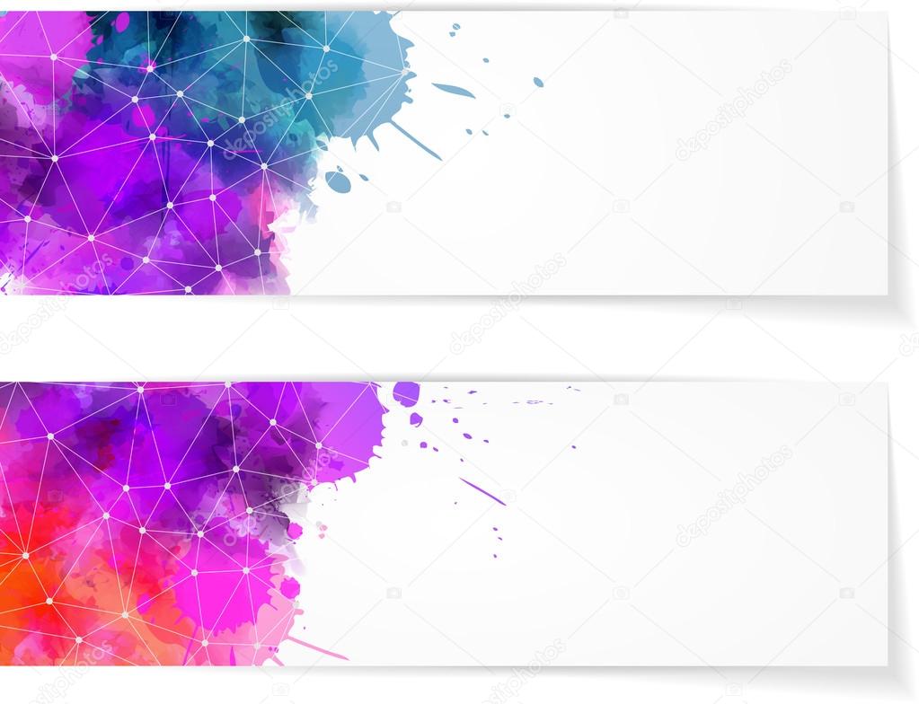 Two abstract modern banners