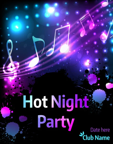Șablon poster de muzică pentru petrecere — Vector de stoc