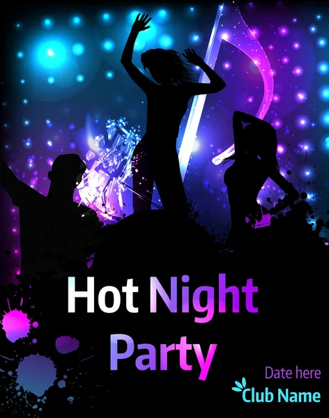 Dance party poster template — Stock Vector