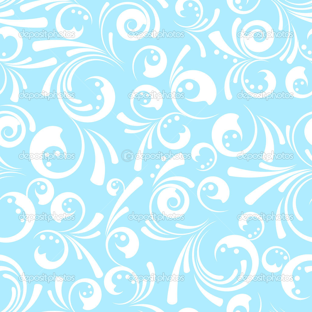 Seamless swirly floral background