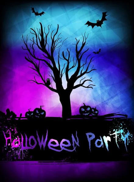 Modèle pour Halloweeen poster party — Image vectorielle