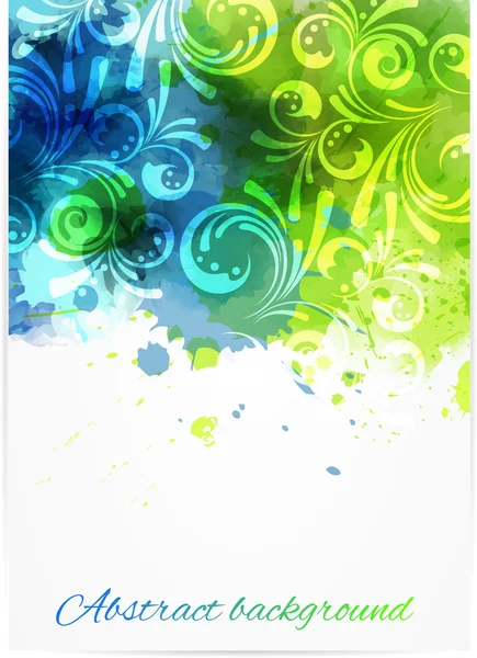 Swirly floral background — Stock Vector