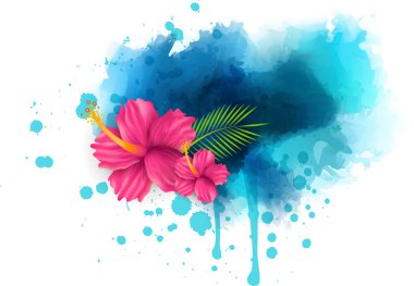 hibiscus çiçek ile arka plan